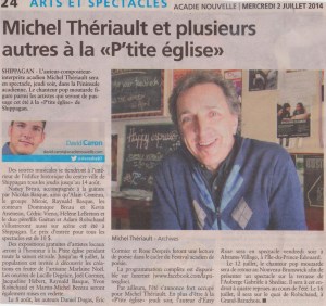 article Acadie Nouvelle - MT juillet 2014