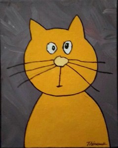 Chat orangé rigolo - Michel Thériault