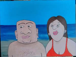 Couple sur la plage - Michel Thériault