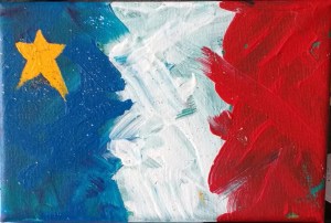 Drapeau acadien petit format 2 - Michel Thériault