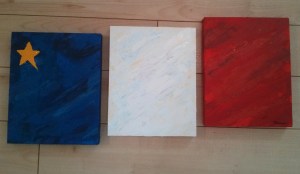 Drapeau acadien Triptyque - Michel Thériault