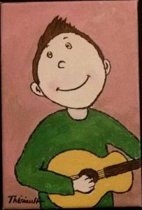 Garçon à la guitare -Michel Thériault