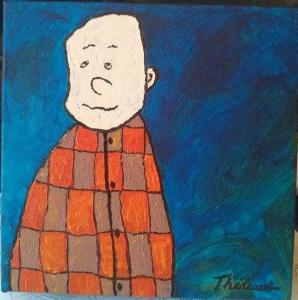 Garçon en chemise à carreaux -Michel Thériault