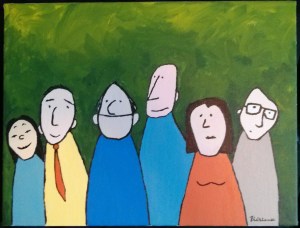 Groupe de gens dehors -Michel Thériault