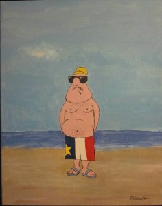 Homme acadien sur la plage - Michel Thériault