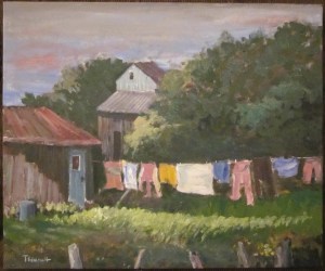 La corde à linge -MT, acry.