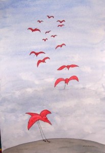 Les oiseaux rouges