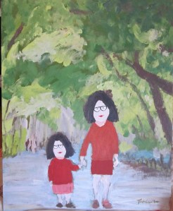 Mère et fille - MT -acry. 2