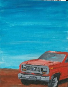 Michel Thériault - Pick up truck rouge