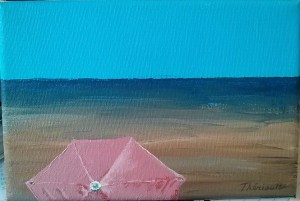 Parasol sur la plage - Michel Thériault