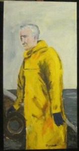 Pêcheur en imperméable