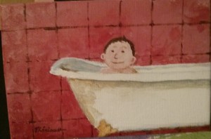 Petit garçon dans la baignoire