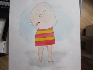 Petit garçon sans caleçon