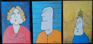 Petites peintures 1, 2 et 3 -Michel Thériault