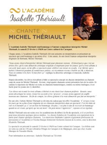 Thériault - Show Hommage 23 fev. Communiqué