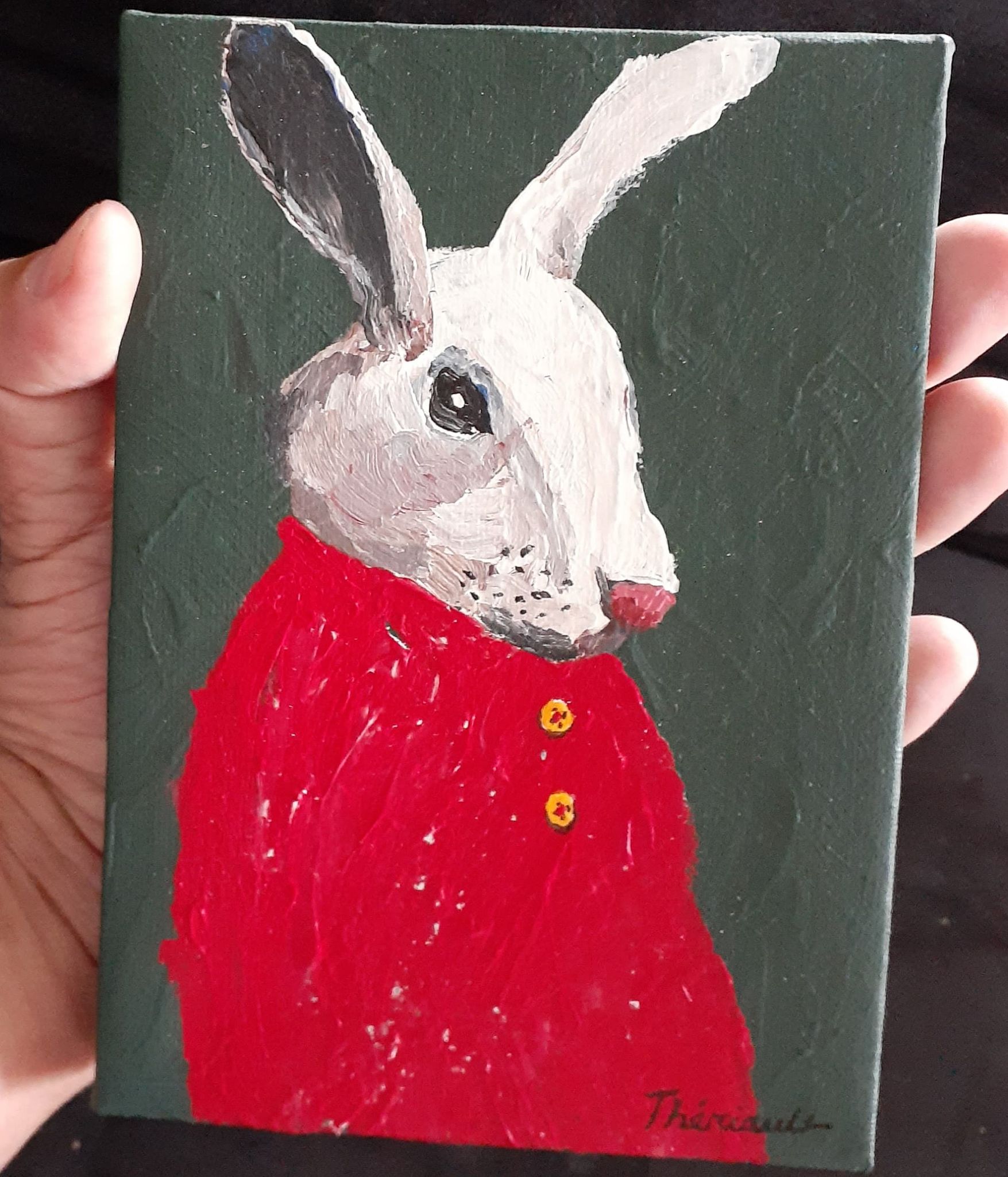 Lapin dans son chandail de laine -MT