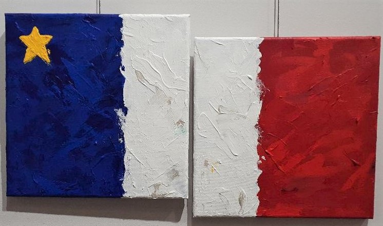 Drapeau acadien dyptique