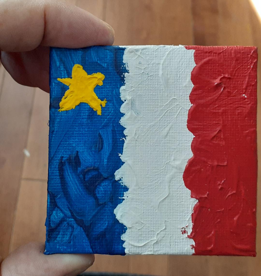 miniature Drapeau acadien