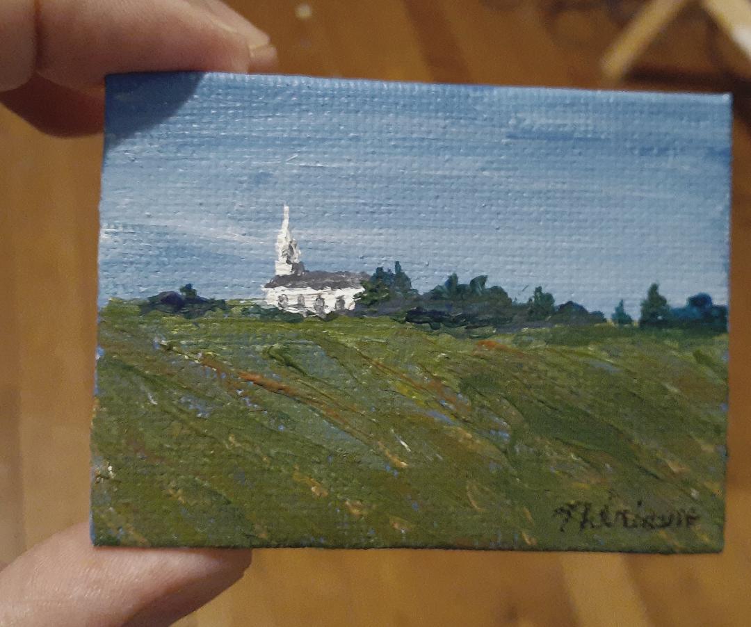 miniature Église au loin